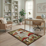 Whimsical Mushroom Forest Tapestry Rug