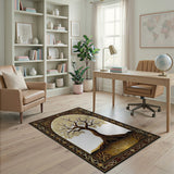 Gold and Silver Golden Celtic Tree of Life Heritage Rug