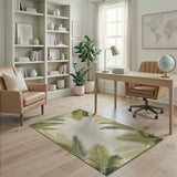 Coastal Palm Frond Area Rug