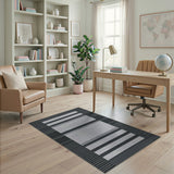 Bold Striped Geometric Modern Bold Black White Striped Geometric Area Rug