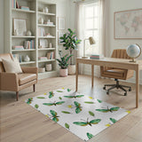 Whimsical Butterfly Leaf Area Rug