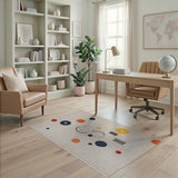 Abstract Multi-Color Circles Area Rug