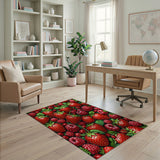 Vibrant Strawberry Raspberry Area Rug