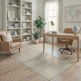 Rustic Farmhouse Beige Plaid Woven Area Rug