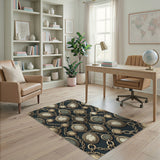 Vintage Gold Chain Cameo Medallion Rug