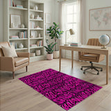 Vivid Pink Graffiti Area Rug