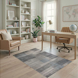 Modern Geometric Grey Block Geometric Modern Area Rug