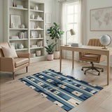 Nautical Lighthouse Blue Area Rug