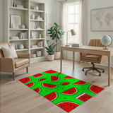 Vibrant Watermelon Slices Area Rug