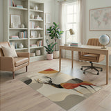 Geometric Deer Silhouette Area Rug