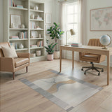 Neutral Geometric Antler Abstract Area Rug