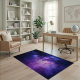 Abstract Area Purple Cosmic Nebula Area Rug