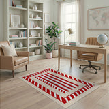 Candy Cane Stripe Red Area Rug