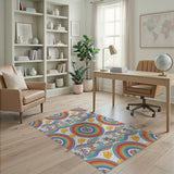 Rainbow Mice and Cheese Kids Area Rug