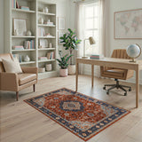 Red Persian Medallion Traditional Persian Area Rug