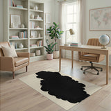 Abstract Black Cloud Area Rug