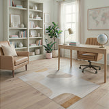 Beige and Neutral Beige Organic Shapes Abstract Area Rug