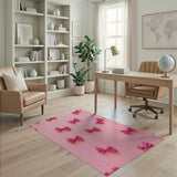 Playful Pink Bows Shag Area Rug
