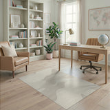 Abstract Beige Wave Beige and Neutral Area Rug
