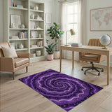Purple Cosmic Swirl Area Rug