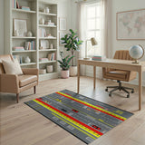 Dynamic Urban Traffic Overhead Area Rug