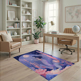 Purple Mermaid Undersea Dream Area Rug