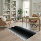 Geometric Modern Black and White Black White Halftone Gradient Area Rug