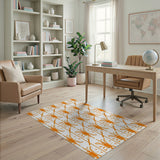 Orange Scarab Heritage Tribal Area Rug