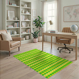 Vibrant Pineapple Pattern Yellow Area Rug