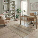 Brown and Tan Tan Beige Striped Woven Area Rug