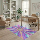 Radiant Starburst Multi-Color Abstract Area Rug