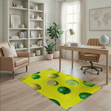 Zesty Lime Fruit Yellow Area Rug