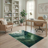 Verdant Mountain Peaks Area Rug