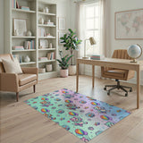 Rainbow Pets Balloon Kids Area Rug