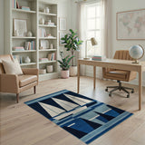 Nautical Sailboats Blue Area Rug