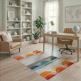Arched Horizon Multi-Color Area Rug