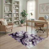 Purple Ethereal Purple Swirl Abstract Area Rug