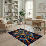 Abstract Area Cosmic Starburst Area Rug