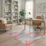 Dreamy Pink Clouds Abstract Area Rug