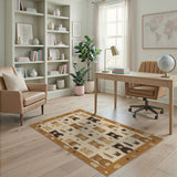 Whimsical Brown Bear Kids Cartoon Rug