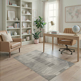 Modern Architectural Black White Area Rug