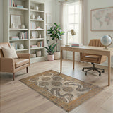 Beige Heritage Tribal Abstract Area Rug