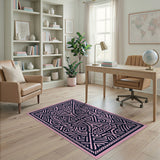 Pink Tribal Maze Geometric Area Rug