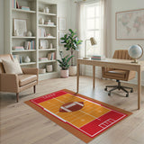 Cartoon Football Field Area Rug