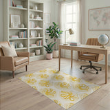 Playful Yellow Banana Print Area Rug