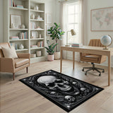 Gothic Skull Ornament Area Rug