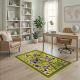 Purple Iris Meadow Persian Area Rug