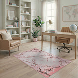 Blush Cherry Blossom Area Rug with Birds