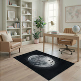 Spooky Full Moon Bats Area Rug