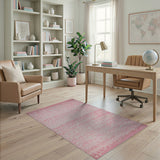Blush Pink Speckled Abstract Area Rug